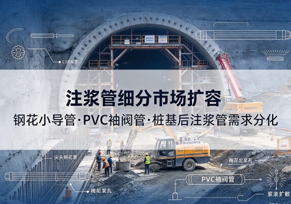 新津注浆管细分市场扩容，隧道钢花小导管、PVC 袖阀管、桩基后注浆管需求分化